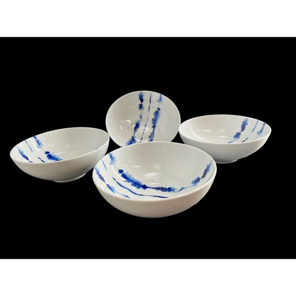 Crate&Barrel Dining Crate And Barrel Omri Shibori Porcelain Cereal
